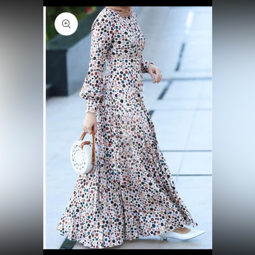 Annah Hariri polka dot maxi dress